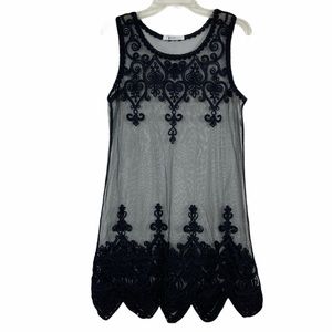 Nylon apparel sheer dress or beach swim coverup